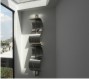 Applique “A vele Spiegate” doppia.<br />Materiale: acciaio spazzolato.<br />Finitura: spazzolato.<br />Illuminazione: led.<br />
